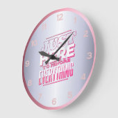 Grappige tiener citaat meisjes roze goud roze slaa grote klok (Hoek)