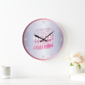 Grappige tiener citaat meisjes roze goud roze slaa grote klok (Huis)