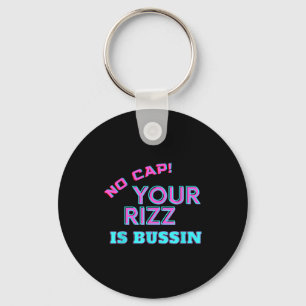 Grappige tiener-slang No Cap Your Rizz Is Bussin M Sleutelhanger