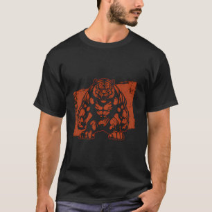 Grappige Tiger Bodybuilding Gym Training Workout T-shirt