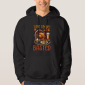 Grappige tijd om Bastes Turkey Beer Herfst Thanksg Hoodie (Voorkant)
