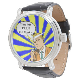 Grappige tijd voor Bier Horloge