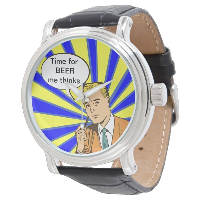 Grappige tijd voor Bier Horloge (Gekanteld)