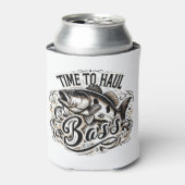 Grappige tijd voor Haul Bass Gevist Blikjeskoeler (Blikje Voorkant)