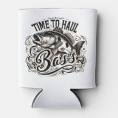 Grappige tijd voor Haul Bass Gevist Blikjeskoeler (Voorkant)