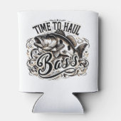 Grappige tijd voor Haul Bass Gevist Blikjeskoeler (Achterkant)