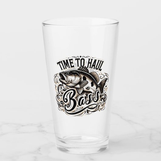 Grappige tijd voor Haul Bass Gevist Glas (Voorkant)