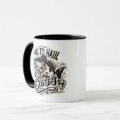 Grappige tijd voor Haul Bass Gevist Mok (Voorkant links)