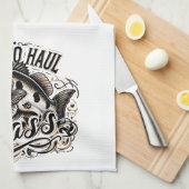 Grappige tijd voor Haul Bass Gevist Theedoek (Quarter Fold)