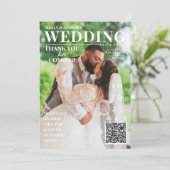 Grappige tijdschriftcover donkere fotobruiloft bed kaart (Staand voorkant)