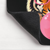 Grappige Tijger Bril Blaast Bubble Gum Schattig Ti Muismat (Hoek)