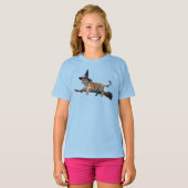 Grappige Tijger Heks Kinderen T-shirt (Voorkant volledig)