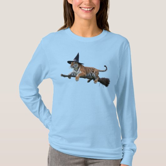 Grappige Tijger Heks T-shirt (Voorkant)