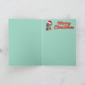 Grappige Tijger Kerstmis Kaart (Binnen)