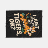 Grappige Tijger Kunst voor Mannen Vrouwen Jongens Fleece Deken (Voorkant (Horizontaal))