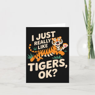 Grappige Tijger Kunst Voor Mannen Vrouwen Jongens Kaart