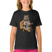 Grappige Tijger Rockster Kinder T-Shirt