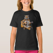 Grappige Tijger Rockster Kinder T-Shirt (Voorkant)