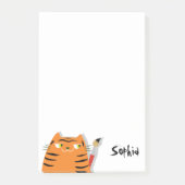 Grappige Tijgerkat Naam Post-it® Notes (Voorkant)