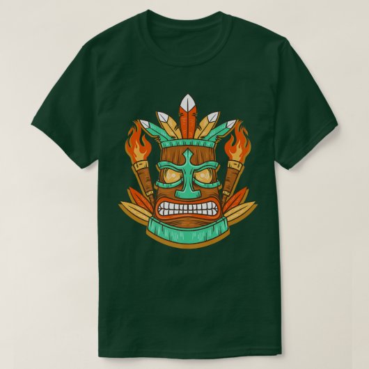 Grappige Tikis 2022 Hawaiaans Kostuum Halloween Ko T-shirt (Design voorkant)