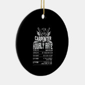 Grappige timmerman houtbewerking leuk cadeau vader keramisch ornament (Rechts)