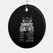 Grappige timmerman houtbewerking leuk cadeau vader keramisch ornament (Links)
