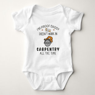 Grappige timmerman papa houtbewerker Baby timmerwe Romper