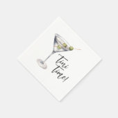 Grappige 'Tini tijd Martini cocktail Servet (Hoek)