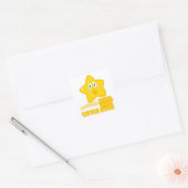 grappige tinteling kleine ster vierkante sticker (Envelop)