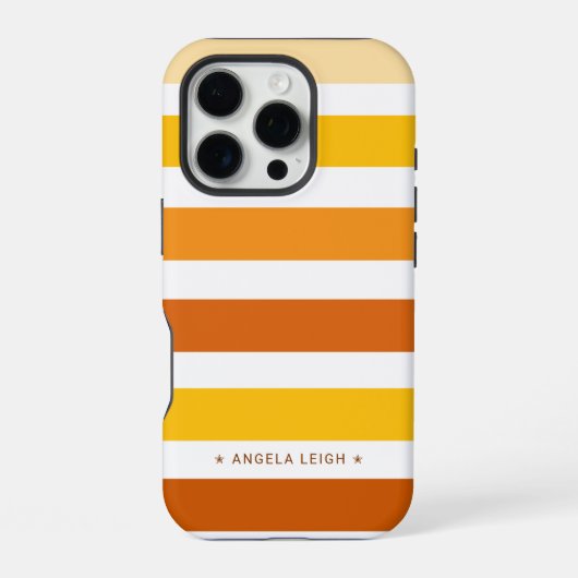 Grappige tinten van Oranje Cabana Stripes iPhone Hoesje (Achterkant)