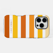 Grappige tinten van Oranje Cabana Stripes iPhone Hoesje (Achterkant horizontaal)