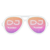 Grappige tinten voor dj's personaliseerbare zonneb aviator zonnebril (Voorkant)