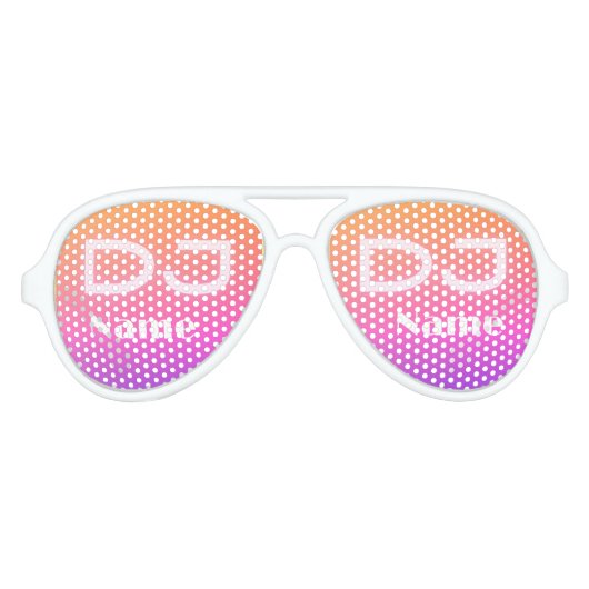 Grappige tinten voor dj's personaliseerbare zonneb aviator zonnebril (Voorkant)