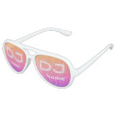 Grappige tinten voor dj's personaliseerbare zonneb aviator zonnebril (Gekanteld)