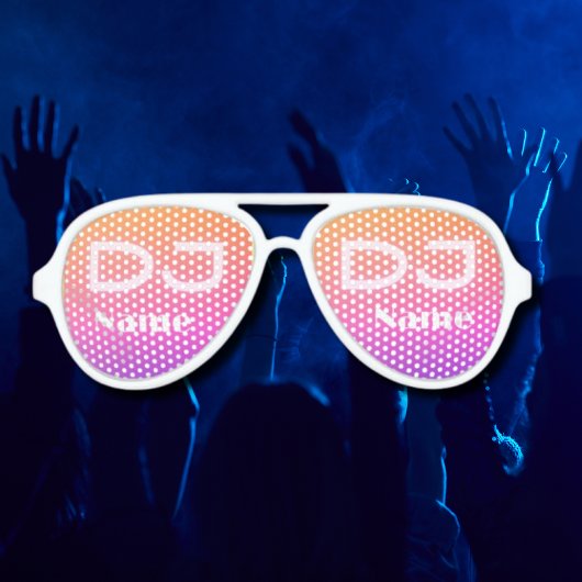 Grappige tinten voor dj's personaliseerbare zonneb aviator zonnebril