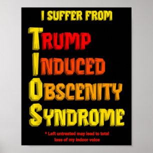 Grappige Tios Trump veroorzaakte Obsceniteit Syndr Poster