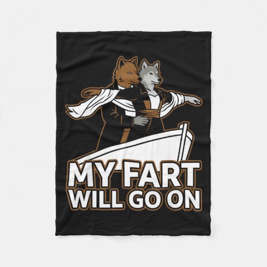 Grappige Titanic Alpha Wolf Parodie Mijn Scheet Za Fleece Deken (Voorkant)