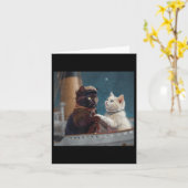 Grappige Titanic Film Cat Meme RMS Cruiseschip Man Kaart (Gele Bloem)