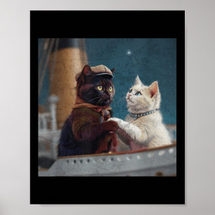 Grappige Titanic Film Kat Meme Rms Cruise Schip Ma Poster