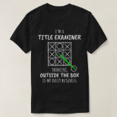 Grappige titel examiner t-shirt (Design voorkant)