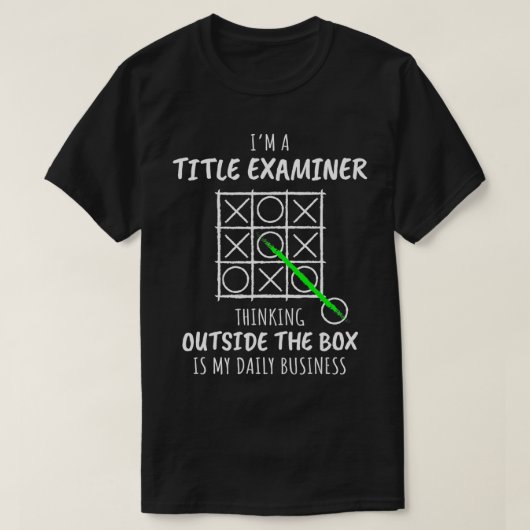 Grappige titel examiner t-shirt (Design voorkant)