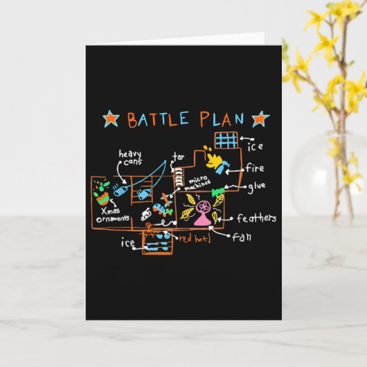 Grappige Titel Plan Thuis Kinderen Hand Schemering Kaart (Gele Bloem)