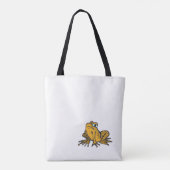 Grappige TOAD Cartoon Cust. Witte Canvas tas (Achterkant)