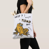 Grappige TOAD Cartoon Cust. Witte Canvas tas (Dichtbij)