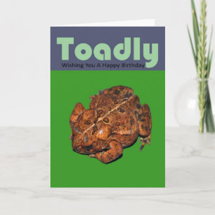 Grappige Toadly Kikker Gelukkige Verjaardag Kaart