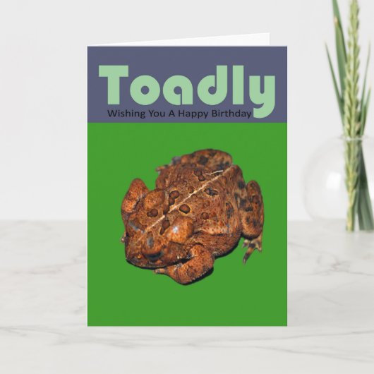 Grappige Toadly Kikker Gelukkige Verjaardag Kaart (Voorkant)