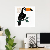 Grappige Toekan Grappen Bek Omdat Het Grappig Is Poster (Thuiskantoor)