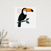 Grappige Toekan Grappen Bek Omdat Het Grappig Is Poster (Keuken)