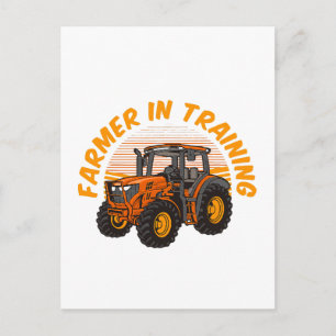 Grappige Toekomstige Boer In Opleiding Tractor Lan Briefkaart