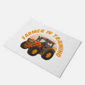 Grappige toekomstige boer in opleiding tractor lan deurmat (Schuin)